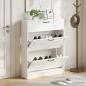 Preview: ARDEBO.de - Schuhschrank UTRECHT 78 x 24 x 100 cm Holzwerkstoff