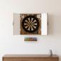 Preview: ARDEBO.de - Dartboard Schrank UTRECHT Altholz 52,5 x 10,5 x 53,5 cm