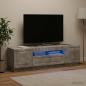 Preview: ARDEBO.de - LED-TV-Schrank Betongrau Holzwerkstoff