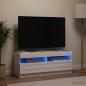 Preview: LED-TV-Schrank Hochglanz Weiß Holzwerkstoff
