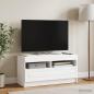 Preview: LED-TV-Schrank Weiß Holzwerkstoff