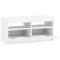 Preview: LED-TV-Schrank Weiß Holzwerkstoff