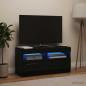 Preview: ARDEBO.de - LED-TV-Schrank Schwarz Holzwerkstoff