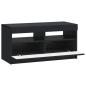 Preview: LED-TV-Schrank Schwarz Holzwerkstoff