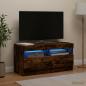 Preview: LED-TV-Schrank Raucheiche Holzwerkstoff