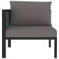 Preview: Sofa-Eckelement mit Rechter Armlehne Poly Rattan Anthrazit