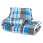 Preview: Bettwäsche-Set Blau und Grau 155x220 cm Baumwolle