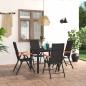 Preview: ARDEBO.de - 5-tlg. Garten-Essgruppe Schwarz und Braun