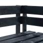 Preview: Outdoor-Eckbank Paletten Holz Schwarz