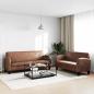 Preview: ARDEBO.de - Sofa-Set 2-tlg. Kunstleder in Wildleder-Optik Braun