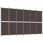 Preview: 6-tlg. Paravent Braun 300x180 cm Stoff