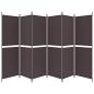 Preview: 6-tlg. Paravent Braun 300x180 cm Stoff