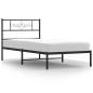 Preview: Bettgestell mit Kopfteil Metall Schwarz 100x200 cm