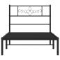 Preview: Bettgestell mit Kopfteil Metall Schwarz 100x200 cm