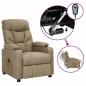 Preview: ARDEBO.de - Relaxsessel Elektrisch Taupe Stoff