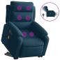 Preview: Massagesessel mit Aufstehhilfe Elektrisch Blau Samt