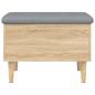 Preview: Sitzbank mit Stauraum Sonoma-Eiche 62x42x46 cm Holzwerkstoff