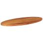 Preview: Tischplatte 80x40x3,8 cm Oval Massivholz Akazie