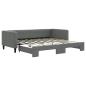 Preview: Tagesbett Ausziehbar Dunkelgrau 100x190 cm Stoff