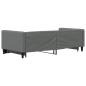 Preview: Tagesbett Ausziehbar Dunkelgrau 100x190 cm Stoff