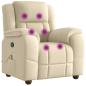 Preview: Massagesessel Creme Stoff