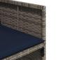 Preview: 9-teiliges Garten-Ess-Set mit Kissen, grau, Polyrattan