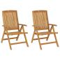 Preview: Klappstühle mit Kissen, 2 Stück, Massivholz Teak