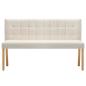 Preview: Bank 140 cm Creme Samt