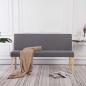 Preview: ARDEBO.de - Sitzbank 139,5 cm Hellgrau Polyester