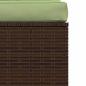 Preview: 4-tlg. Garten-Lounge-Set mit Kissen Braun Poly Rattan