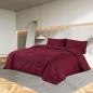 Preview: ARDEBO.de - Bettwäsche-Set Bordeauxrot 155x220 cm Leichte Mikrofaser