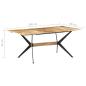 Preview: Esstisch 180x90x76 cm Mango Massivholz
