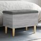Preview: ARDEBO.de - Sitzbank mit Stauraum Grau Sonoma 62x42x46 cm Holzwerkstoff