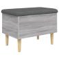 Preview: Sitzbank mit Stauraum Grau Sonoma 62x42x46 cm Holzwerkstoff