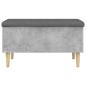 Preview: Sitzbank mit Stauraum Betongrau 82x42x46 cm Holzwerkstoff