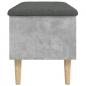 Preview: Sitzbank mit Stauraum Betongrau 82x42x46 cm Holzwerkstoff