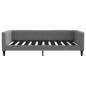 Preview: Tagesbett Dunkelgrau 100x190 cm Stoff