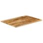 Preview: Tischplatte 110x80x2,5 cm Baumkante Massivholz Raues Mangoholz