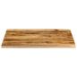 Preview: Tischplatte 110x80x2,5 cm Baumkante Massivholz Raues Mangoholz