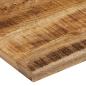 Preview: Tischplatte 110x80x2,5 cm Baumkante Massivholz Raues Mangoholz