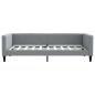 Preview: Tagesbett Ausziehbar mit Schubladen Hellgrau 100x190 cm Stoff