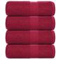Preview: ARDEBO.de - Waschtücher FROGN 4 Stk. Bordeaux 30x30 cm 360 g/m²