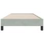 Preview: Bettgestell ohne Matratze Hellgrau 90x220 cm Samt