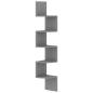 Preview: Wand-Eckregal Grau 19x19x123 cm Holzwerkstoff