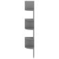 Preview: Wand-Eckregal Grau 19x19x123 cm Holzwerkstoff