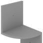 Preview: Wand-Eckregal Grau 19x19x123 cm Holzwerkstoff