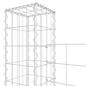 Preview: Gabionenkorb U-Form mit 3 Säulen Eisen 260x20x200 cm