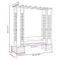 Preview: Garten-Pergola mit Bank & Pflanzkübeln Kiefernholz Imprägniert