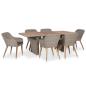 Preview: ARDEBO.de - 7-tlg. Garten-Essgruppe mit Auflagen Poly Rattan