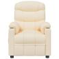 Preview: Massagesessel Elektrisch Creme Stoff